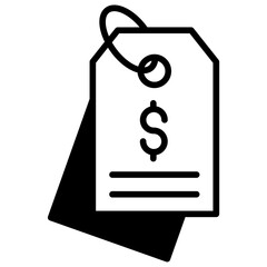 Poster - Dollar Label solid glyph icon