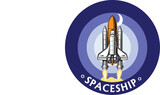 Fototapeta Kosmos - Spaceship Rocket Logo Vector File