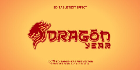 Editable 3d Dragon text effect. Text Effect font style perfect for logotype, title or heading text.