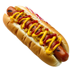 Poster - Classic Hot Dog bun with pork or beef sausage