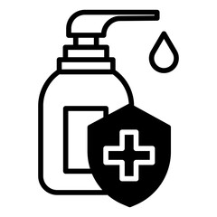 Sticker - Medical Lotion solid glyph icon