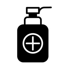 Sticker - Sanitizer solid glyph icon