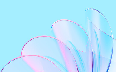 Poster - Abstract glass background, 3d rendering.