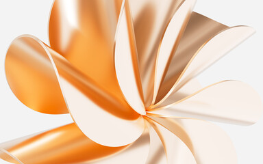 Sticker - Abstract metal curve background,3d rendering.