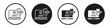 2FA Multifactor verification icon set. Mfa online login otp account authentication vector symbol in a black filled and outlined style. Account multifactor verify sign.