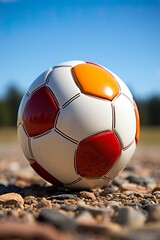 Wall Mural - soccer ball and flag