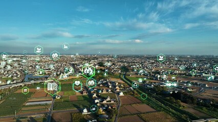 Poster - 農地の空撮とテクノロジー　アグリテック　スマート農業