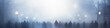 abstract silhouettes of crowds of people in the fog, long narrow panoramic view,  blurred light background urban view traffic