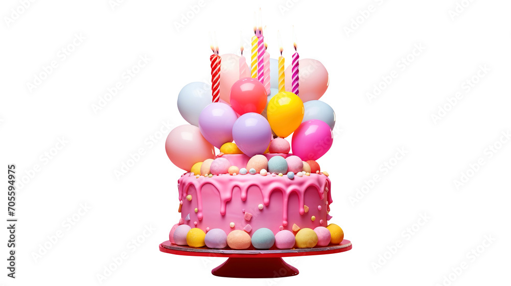 birthday cake with candles isolated on transparent background Remove ...