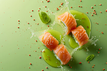 Wall Mural - Aesthetic food photography for advertisement, minimalistic style