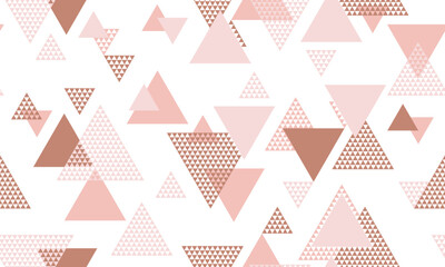 Wall Mural - Triangle shapes seamless pattern vector design.