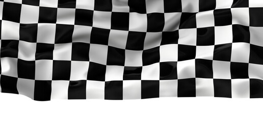 Wall Mural - Waving racing finish flag in