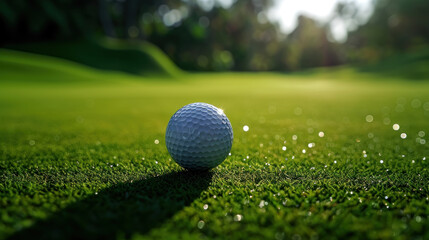 Wall Mural - The golf ball is on the green