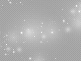 Wall Mural - dust sparks and stars shine with a special light. christmas light effect. glittering particles of ma