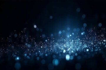 Wall Mural - Abstract blue background with bokeh. Generative AI