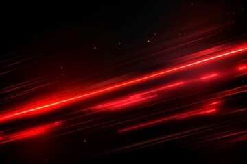 Wall Mural - Glowing digital red lines banner, abstract lines. Generative AI