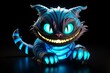 glowing anime cheshire cat with internal dim light. Generative AI