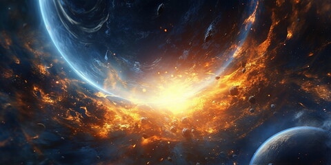 Wall Mural - alien mountain landscape