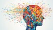 © okfoto - Mosaic-style illustration of the human brain, composed of puzzle pieces, complexity and diversity of neural networks concept.