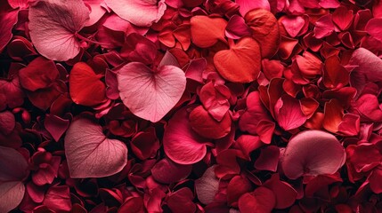 Aufkleber - A close-up view of a bunch of vibrant red petals. Perfect for adding a pop of color and beauty to any project