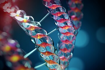 Poster - Identifiable Human dna. Chemistry human gene. Generate Ai
