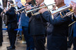 © Alfonso Soler - Wind instrument music band making music on the street.