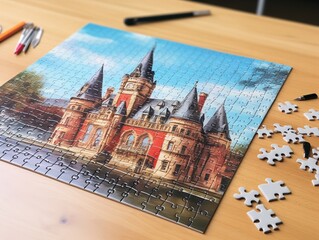 Engaging Custom Puzzle Mockup for Fun and Learning - AI Generated