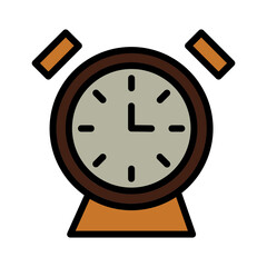 Poster - Alarm Bell Clock Filled Outline Icon