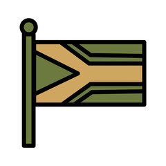 Sticker - Africa Flag South Filled Outline Icon