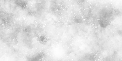 Wall Mural - white grey watercolor with splash and soft glowing glitters, snow falling in the snow in the winter 