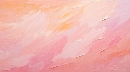 Wall Mural - vibrant impressionist paint strokes in pink and peach fuzz shades - abstract background in trendy 20