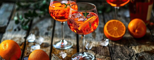 Wall Mural - aperol spritz, web banner format,