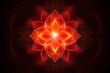 Abstract red chakra symbol representing the base energy center. Generative AI