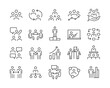 Business People Related Icons - Vector Line. Editable Stroke.