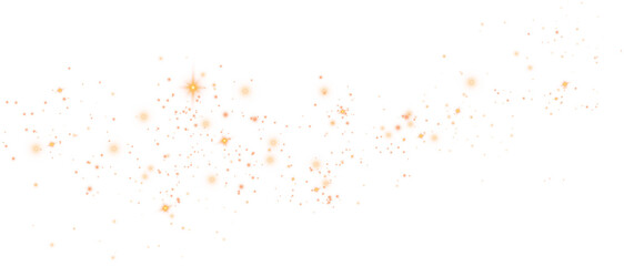 golden dust. beautiful light flashes. dust particles fly in space. bokeh effect. light rays. png.