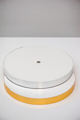 Poster - Round stand for a wedding cake. Decoration for pastry chefs