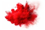 Fototapeta Koty -  a red substance is in the air and is in the middle of a cloud of red smoke on a white background that appears to be floating or floating in the air.