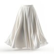 Simple white skirt isolated. Summer women's clothing. Casual fashion. Clothes mockup