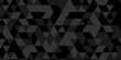 	
Abstract Black and gray square triangle tiles pattern low poly mosaic background. Modern seamless geometric dark black pattern background with lines Geometric print composed of triangles.