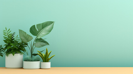 Wall Mural - National Houseplant Appreciation Day banner template. with lots of empty copy space for text. Generative AI