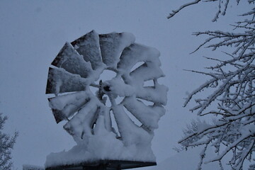 Sticker - Snow and Ice on a Windmill