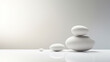 Zen Steine Meditation Wellness weiß minimalistisch