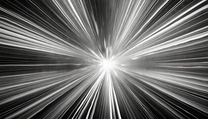 Wall Mural - light burst explosion in black and white