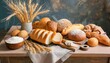 assortment of fresh bread on table