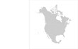 © pyty - Political map of North American countries Canada, United States of America and Mexico with administrative divisions. Solid gray blank map with white borders. Vector illustration