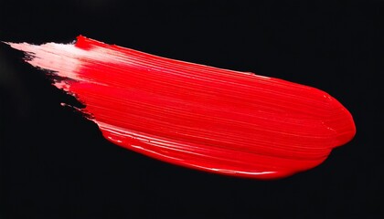 red glossy acrylic paint brush stroke for your art design