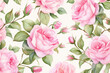 Nature rose pattern seamless floral design background