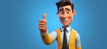 A Cartoon Character Giving A Thumbs Up Generative AI