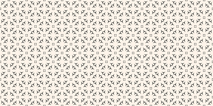 seamless pattern with abstract black and white flower geometric shapes, snowflake silhouettes. minim