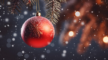 Sticker - christmas tree decoration background